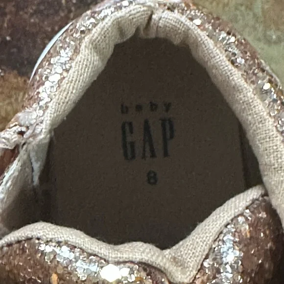 Sparkly Gold Kids Shoes - Picture 6 of 9